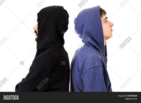 person wearing hoodie side view.